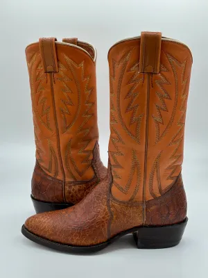 1970's Nocona Preban Honey Sea Turtle Cowboy Boots size 8 D