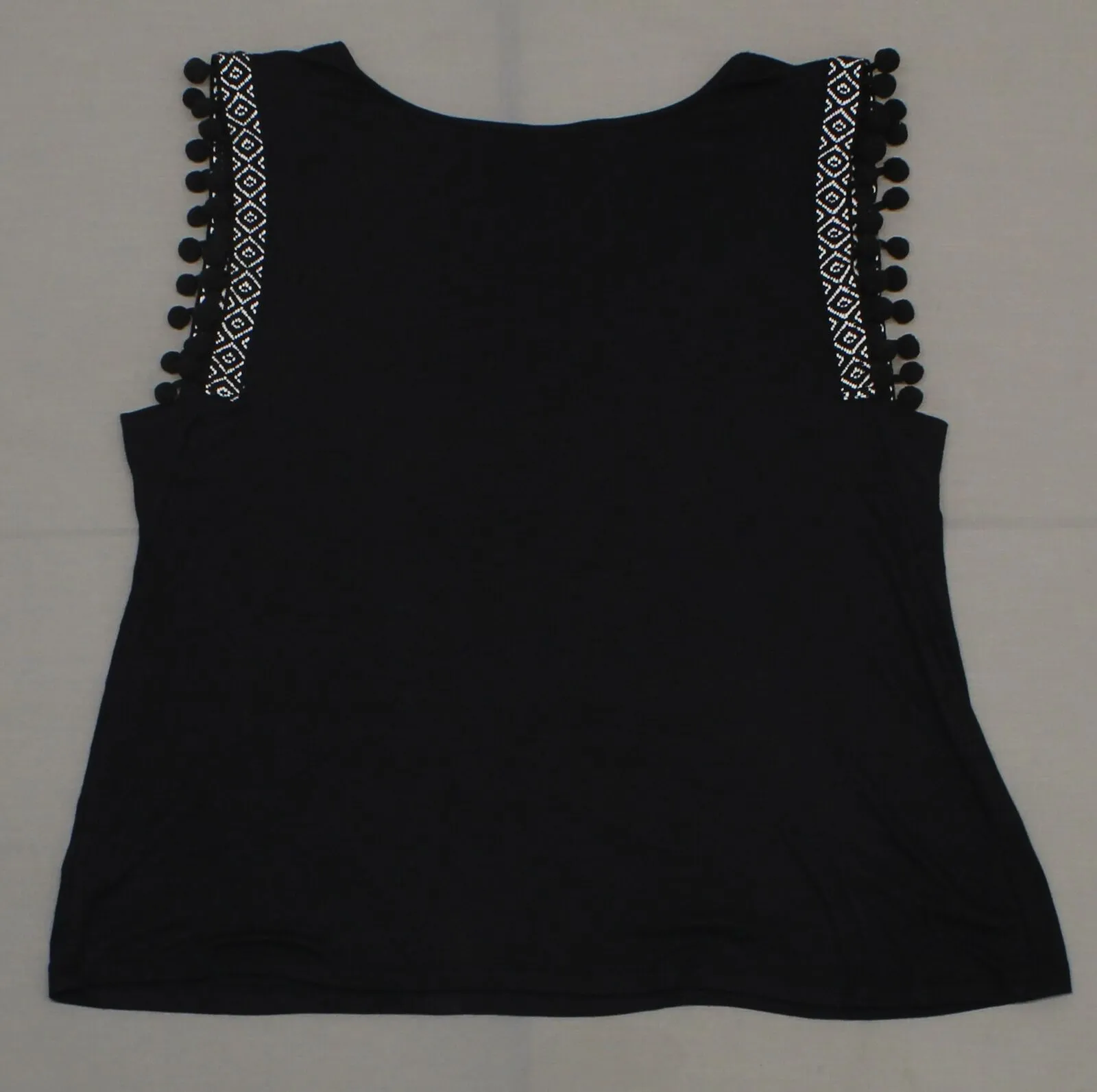A New Day Women's Pom Pom Trim Tank Top Sleeveless Top