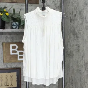A New Day Women's Sleeveless Smocked Linen Top 567486
