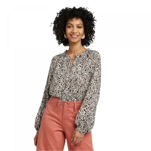 A New Day Women's Slim Fit Bishop Long Sleeve Blouse