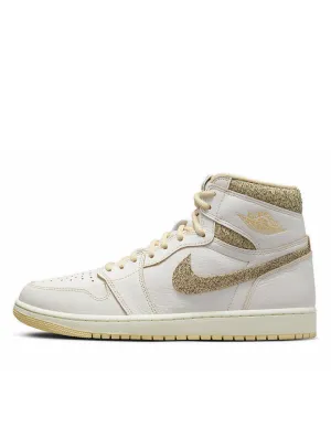 Air Jordan 1  Retro High OG Craft Vibrations Of Naija Sail and Pale Vanilla