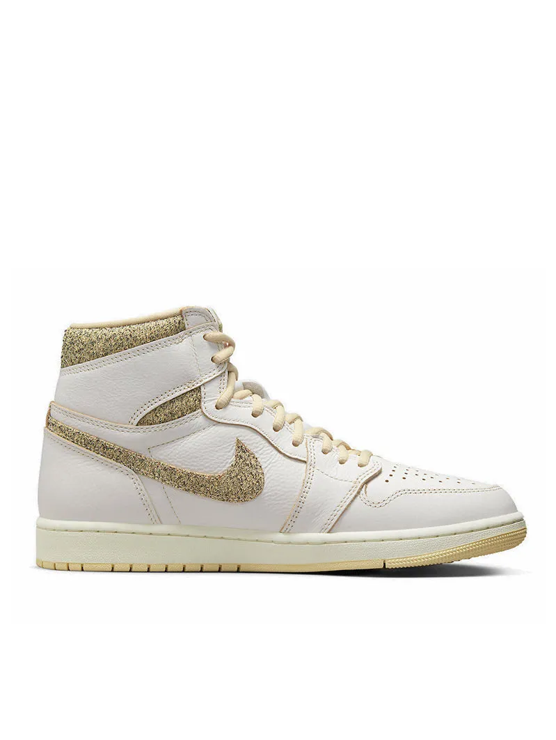 Air Jordan 1  Retro High OG Craft Vibrations Of Naija Sail and Pale Vanilla