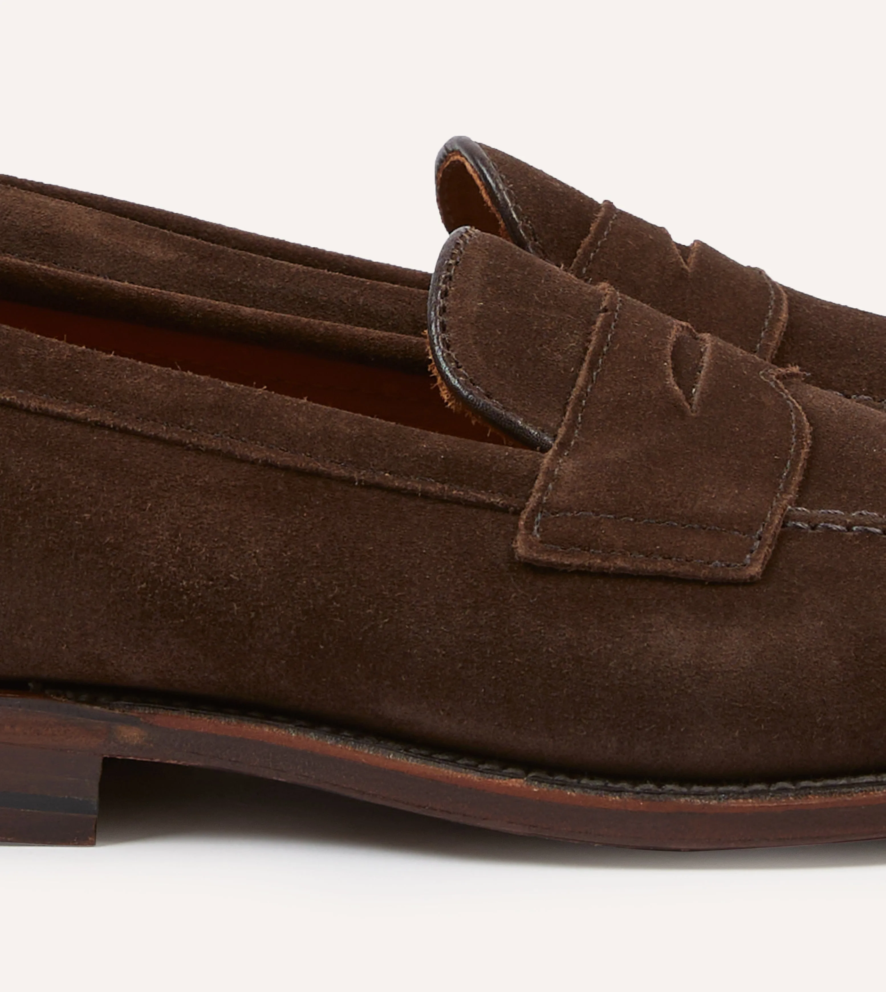Alden Brown Suede Penny Loafer