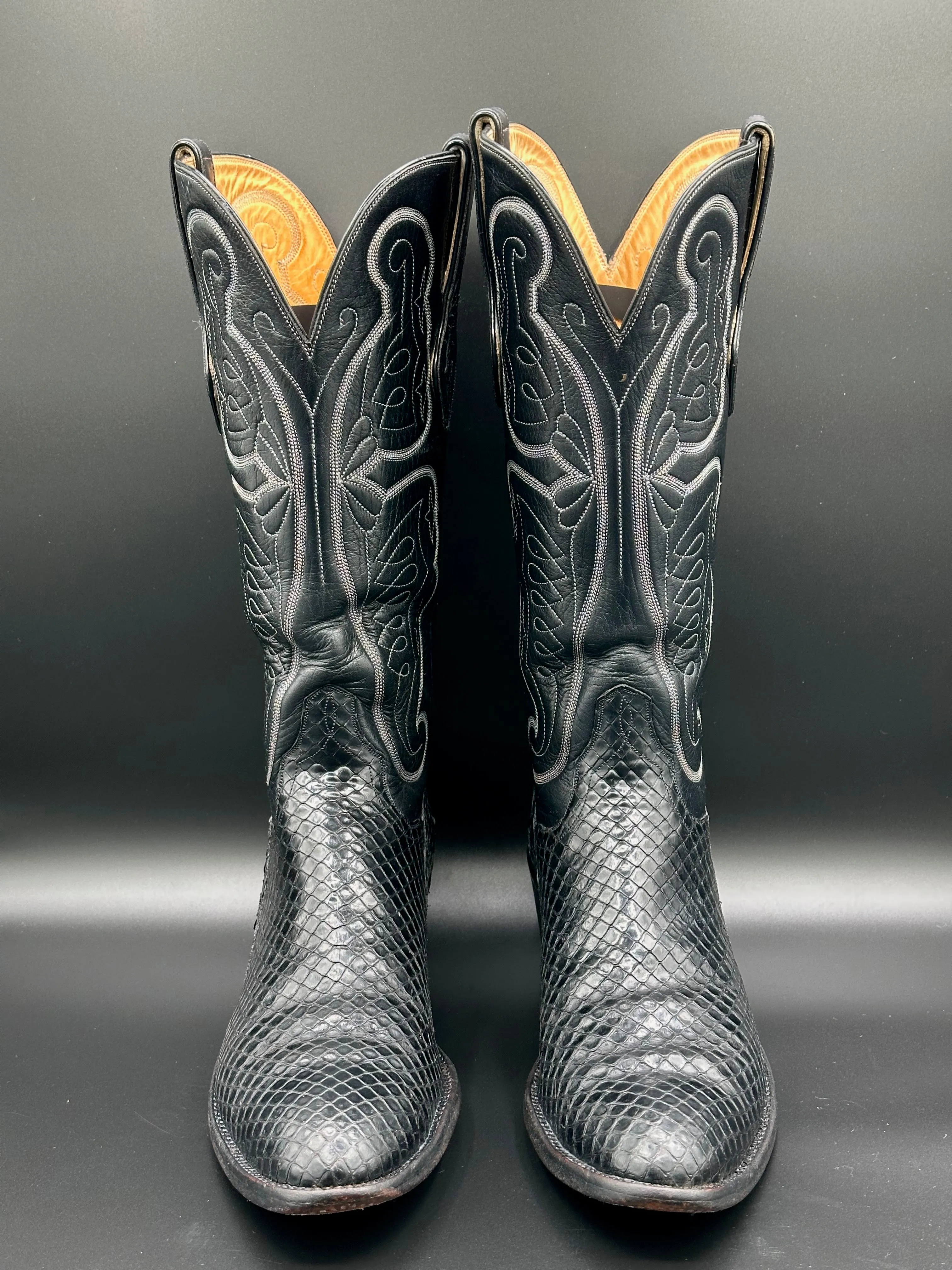 Ammons Custom Anaconda Cowboy Boots size 11.5 A