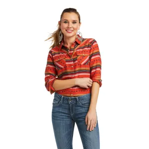 Ariat Ladies REAL Oasis Serape Western Shirt - Orange