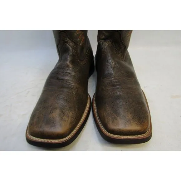 Ariat Mens Size 9.5 D Brown Leather Cowboy Western Boots