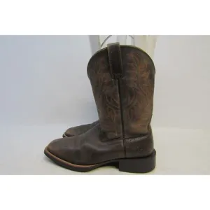 Ariat Mens Size 9.5 D Brown Leather Cowboy Western Boots