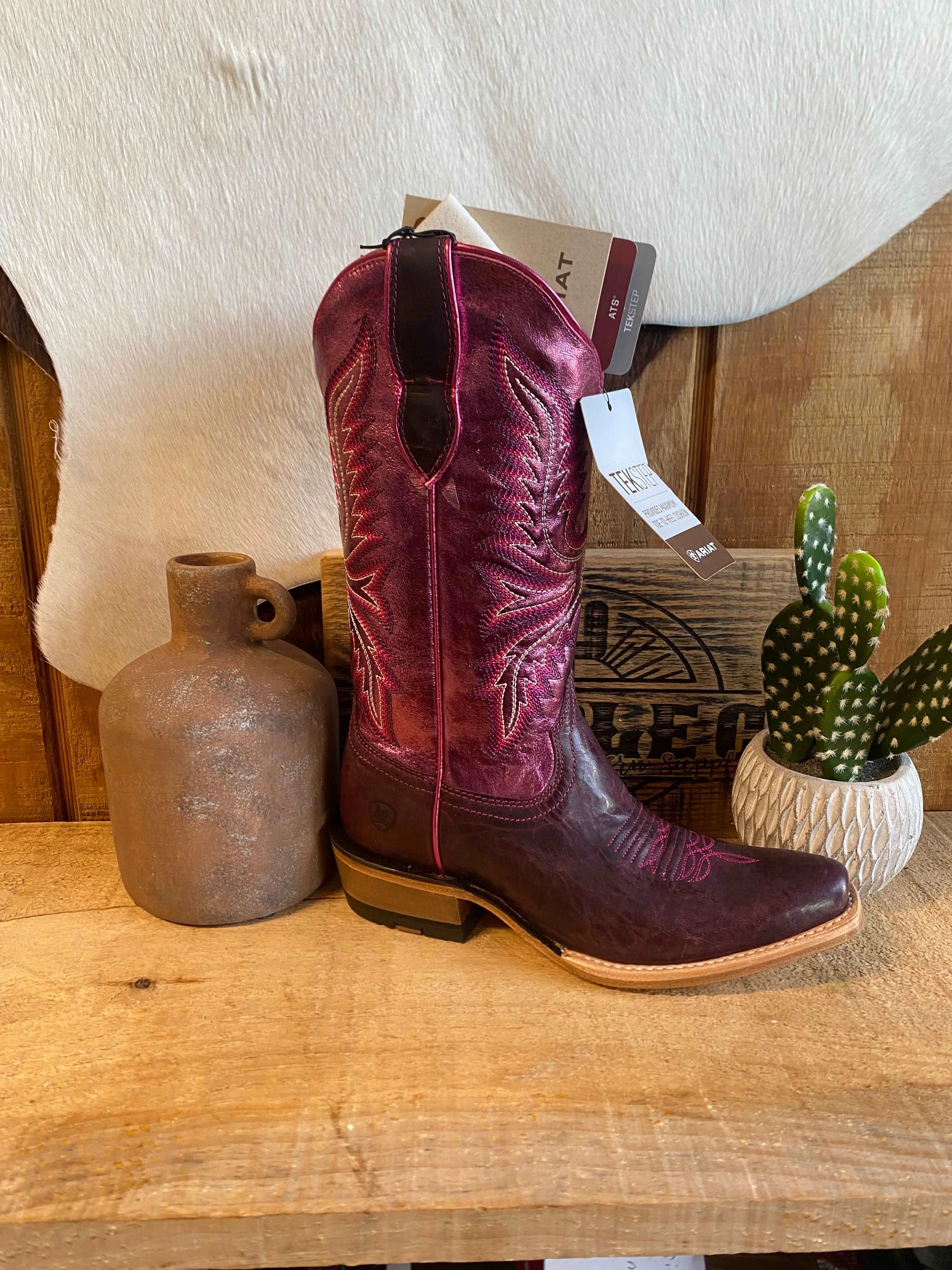 Ariat Womens Futurity Flash Western Boot-Crimson Grape