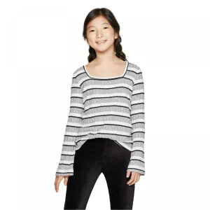 Art Class Girls' Long Sleeve Squareneck Top