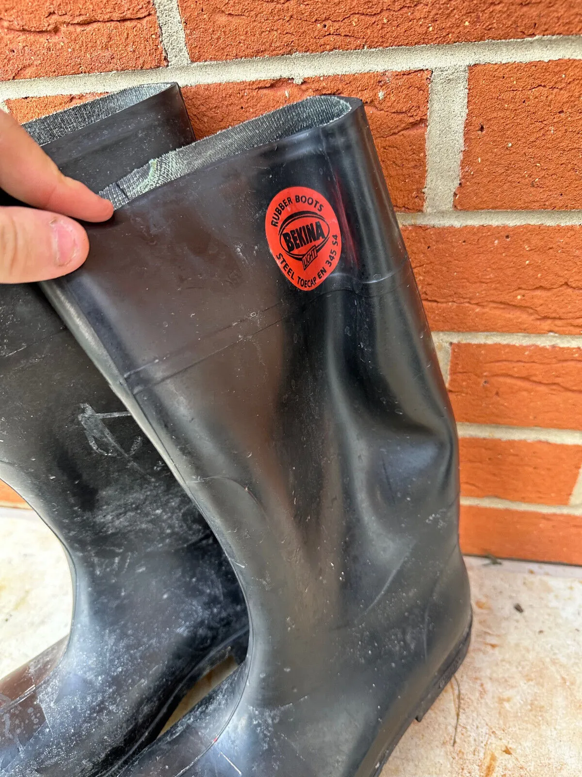 Bekina Lite Safety Wellington Boots Steel Toecap - Size UK 7 - EU 41