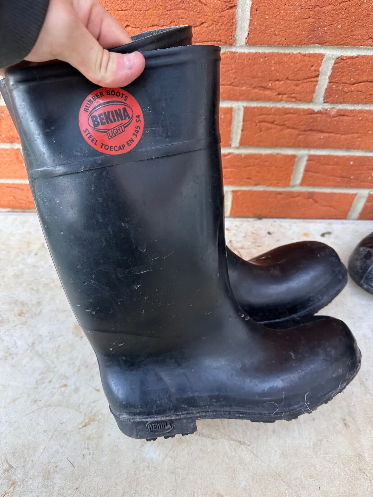 Bekina Lite Safety Wellington Boots Steel Toecap - Size UK 7 - EU 41