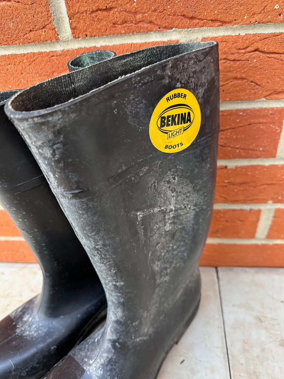 Bekina Lite Safety Wellington Boots Steel Toecap - Size UK 7 - EU 41