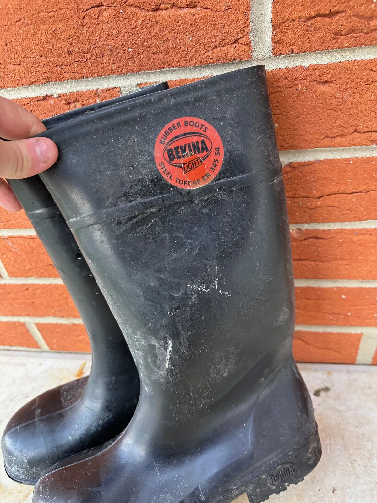 Bekina Lite Safety Wellington Boots Steel Toecap - Size UK 7 - EU 41