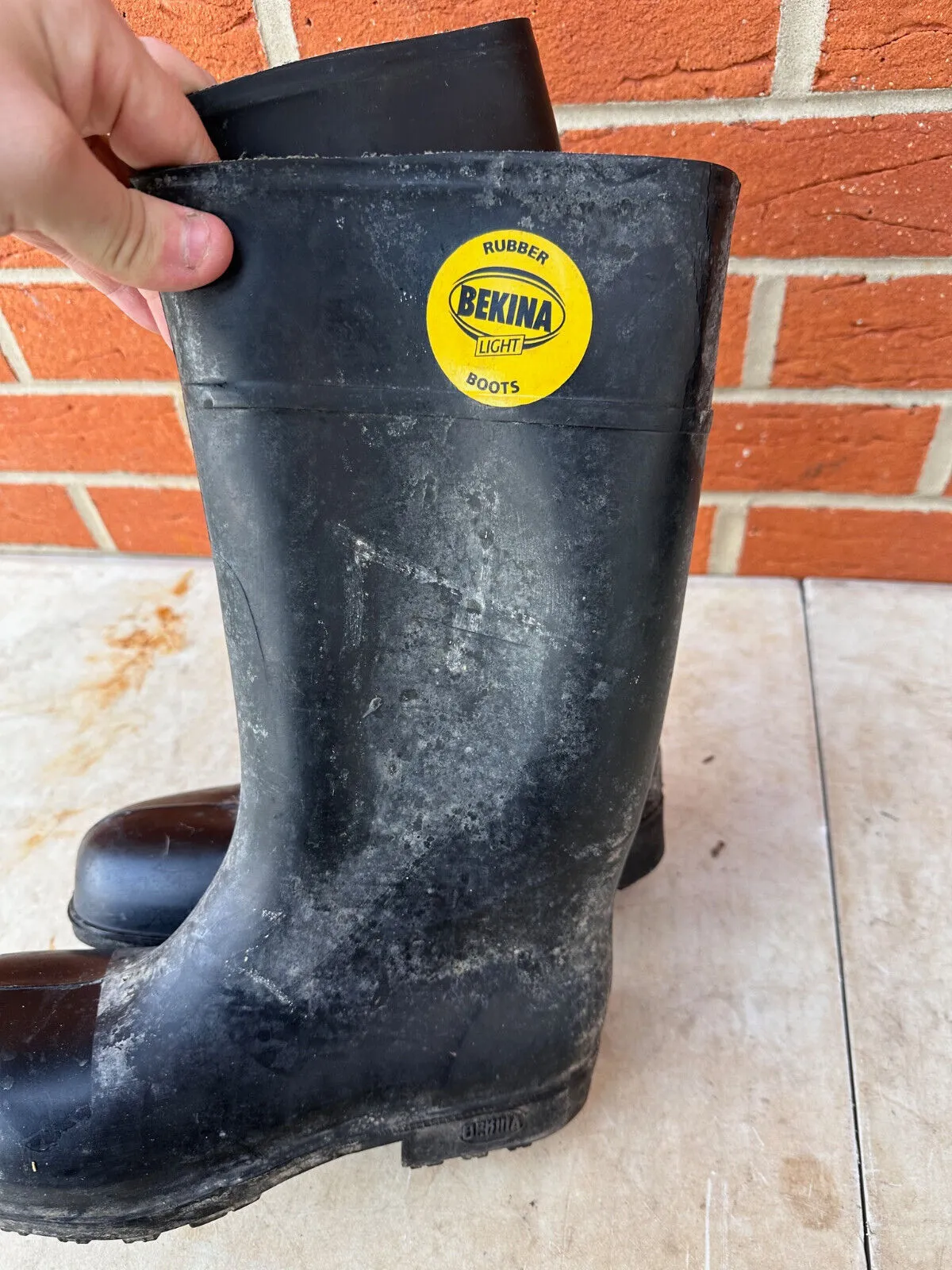 Bekina Lite Safety Wellington Boots Steel Toecap - Size UK 7 - EU 41