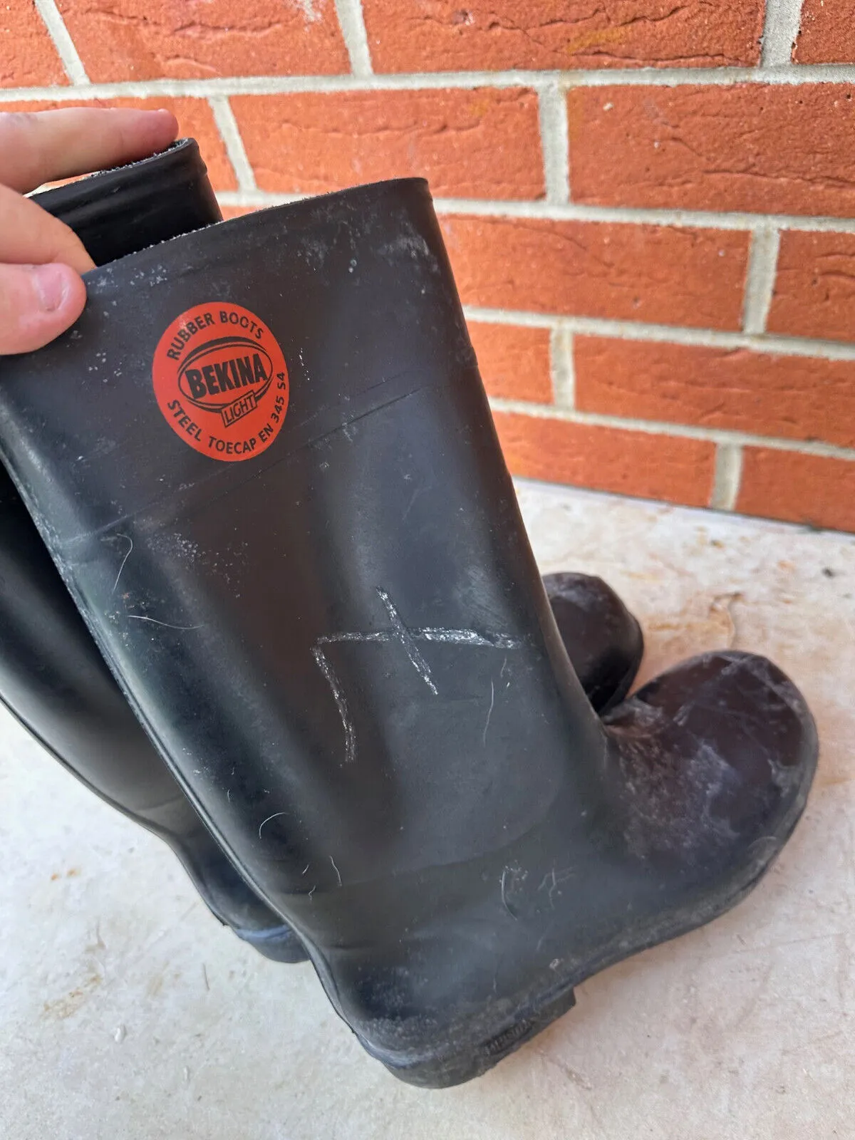 Bekina Lite Safety Wellington Boots Steel Toecap - Size UK 7 - EU 41