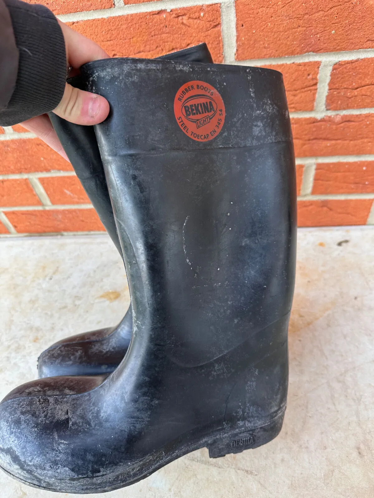 Bekina Lite Safety Wellington Boots Steel Toecap - Size UK 8 - EU 42