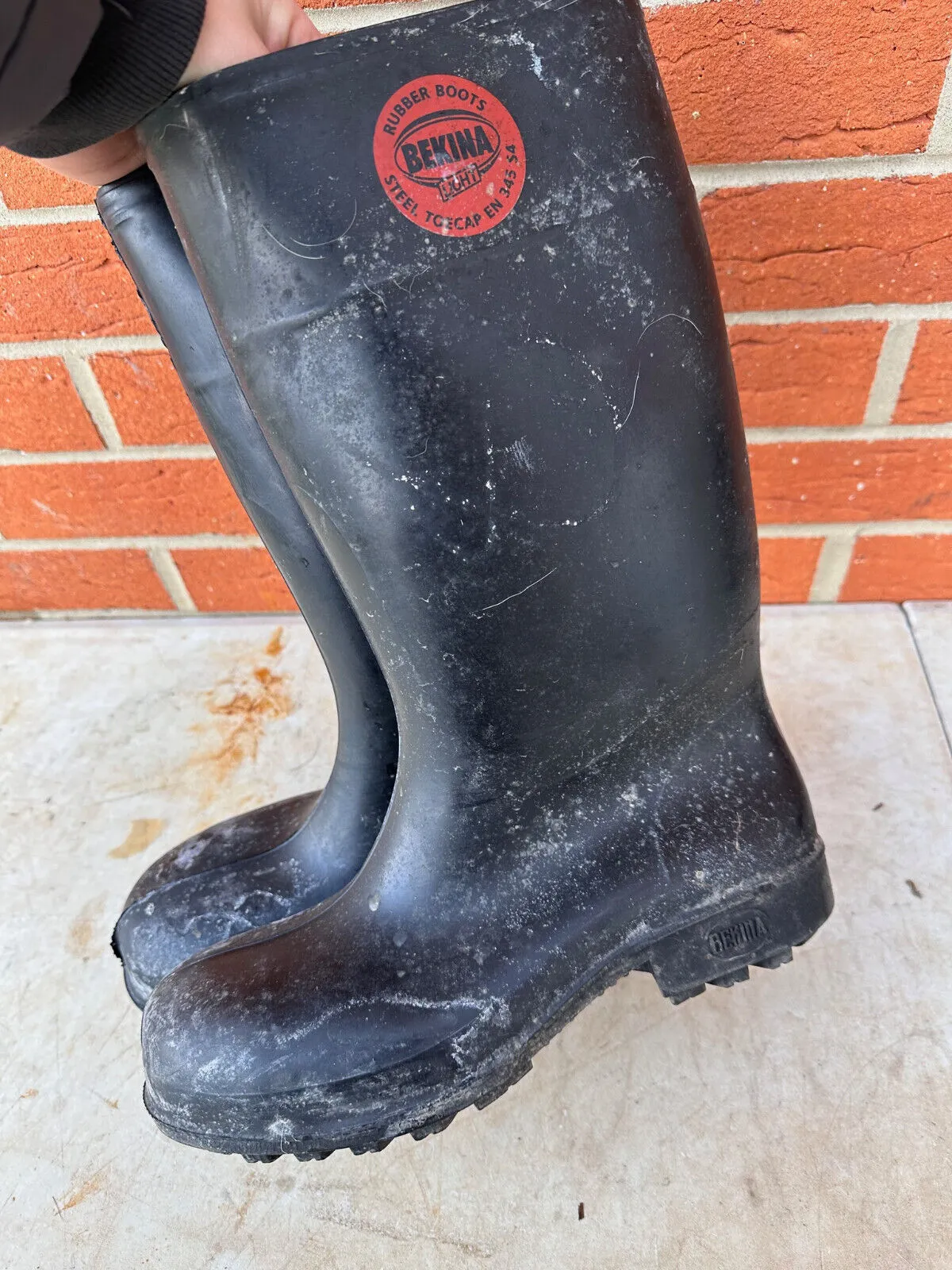Bekina Lite Safety Wellington Boots Steel Toecap - Size UK 8 - EU 42