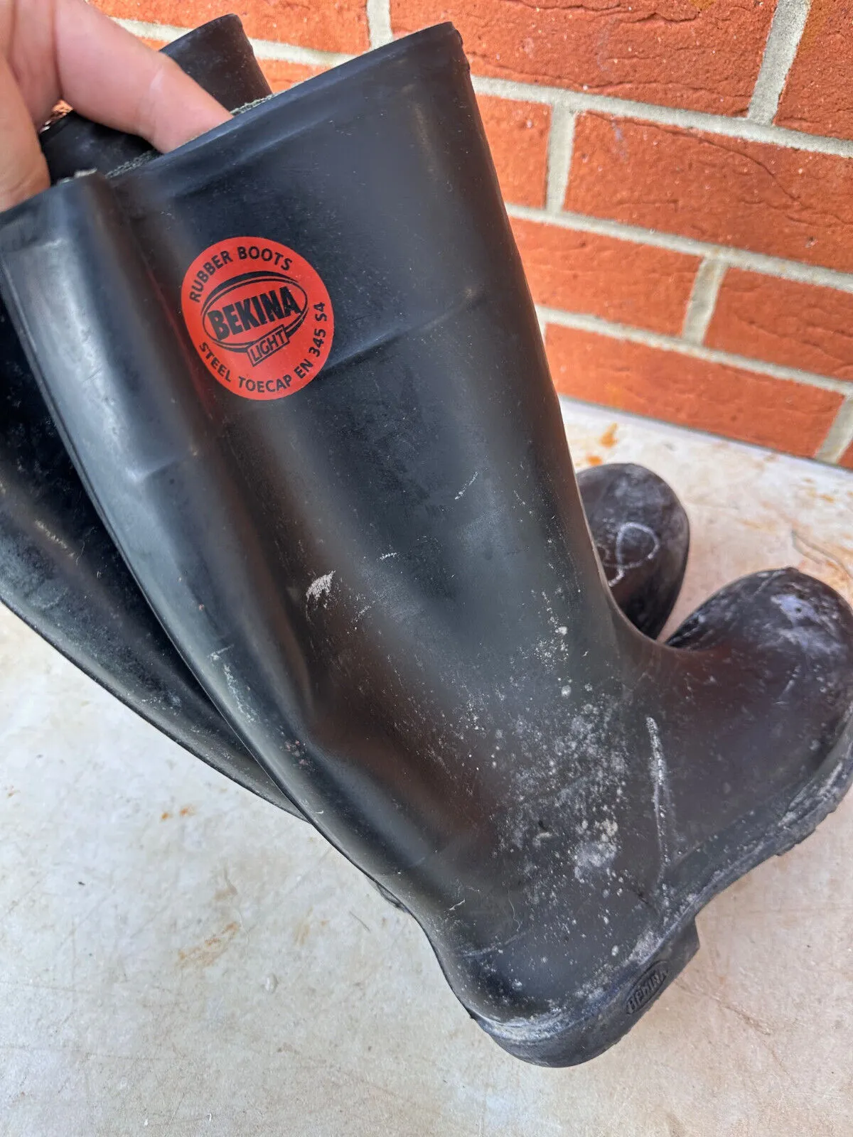 Bekina Lite Safety Wellington Boots Steel Toecap - Size UK 8 - EU 42