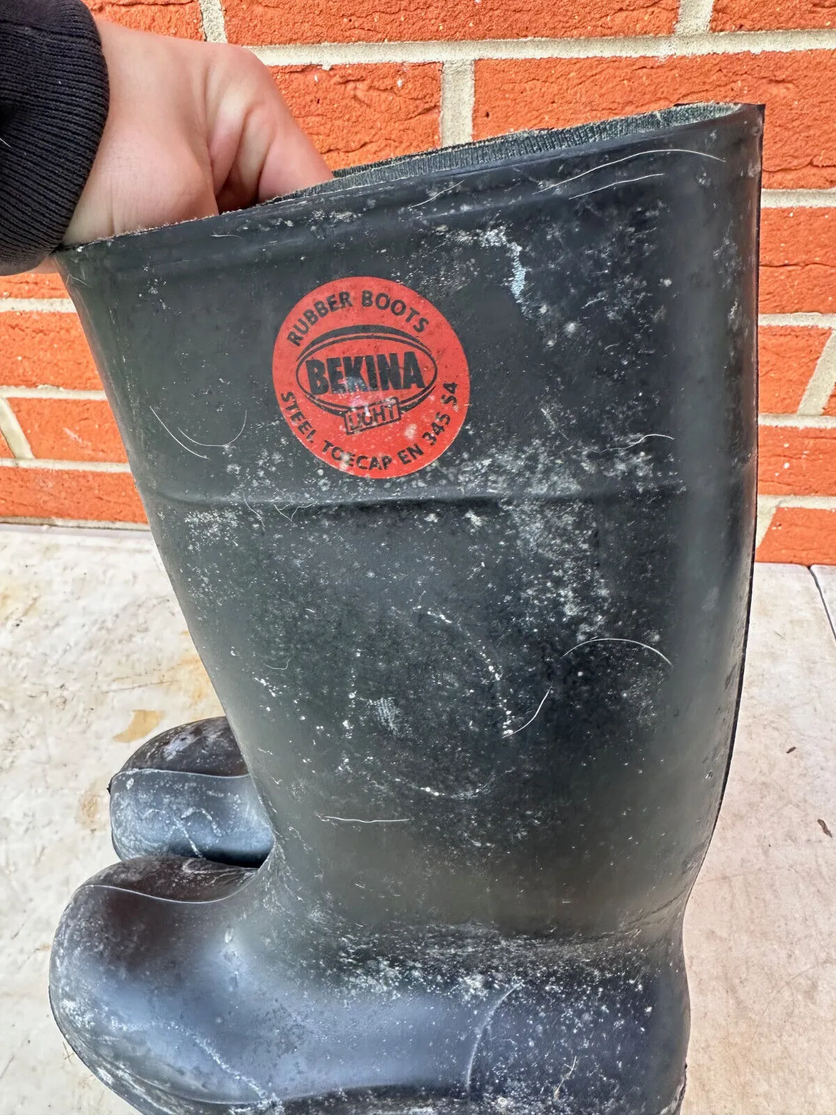 Bekina Lite Safety Wellington Boots Steel Toecap - Size UK 8 - EU 42