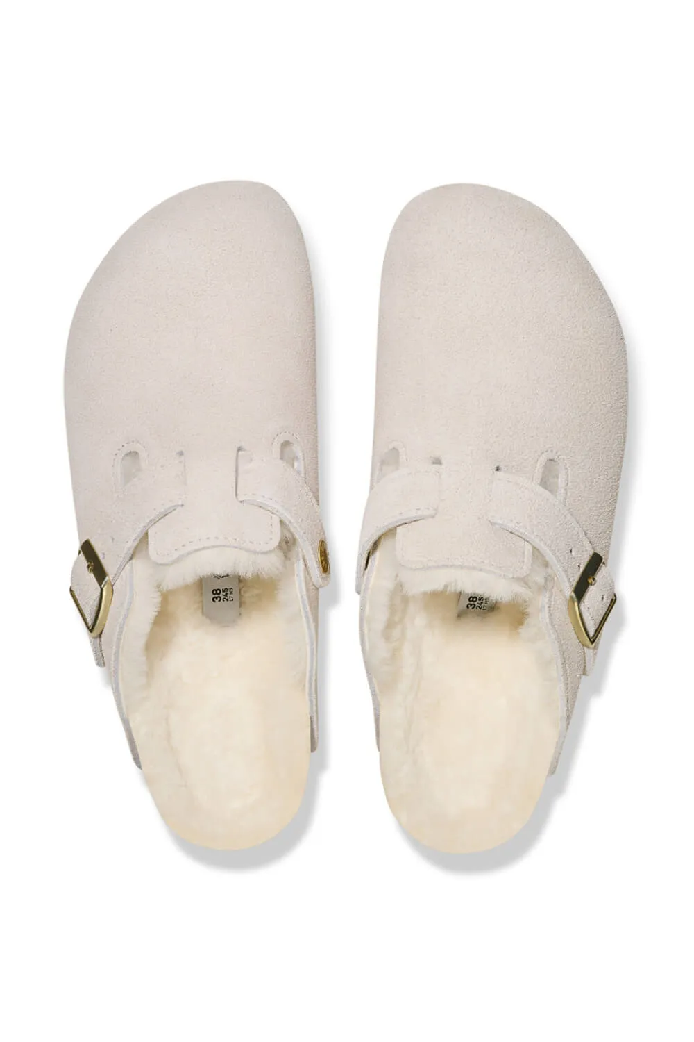 Birkenstock Boston Shearling Clogs for Women in Antique White | 1026192
