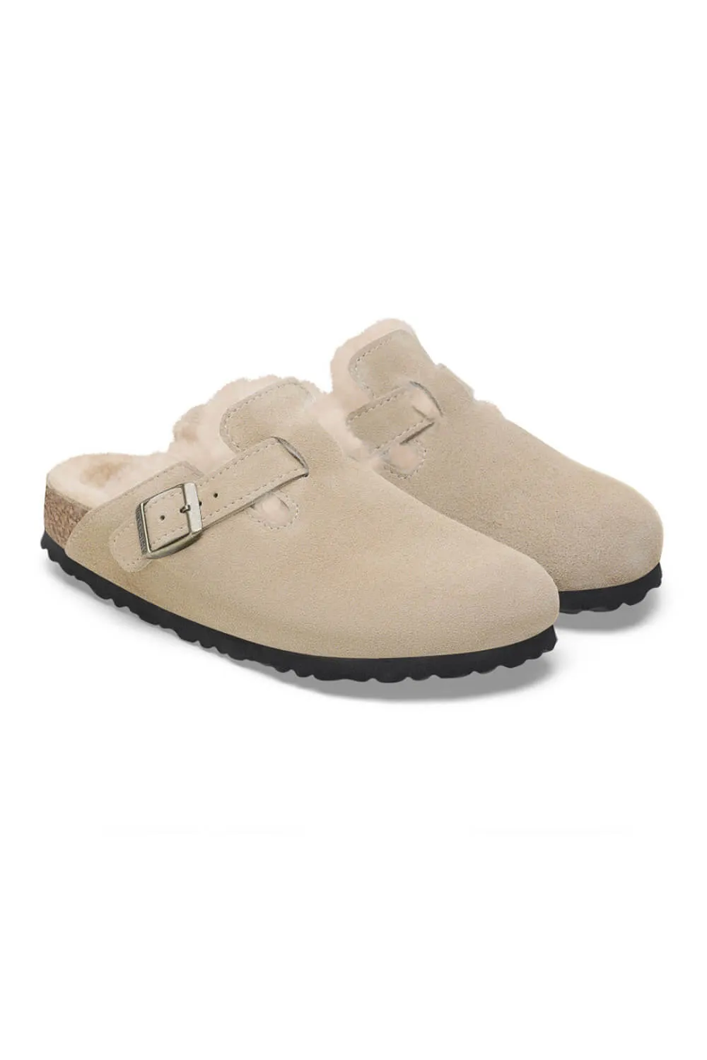 Birkenstock Boston Shearling Clogs for Women in Taupe | 1028299