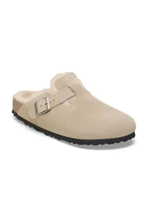 Birkenstock Boston Shearling Clogs for Women in Taupe | 1028299
