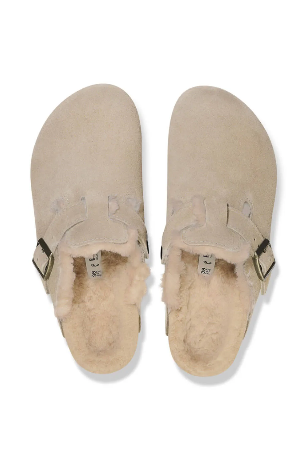 Birkenstock Boston Shearling Clogs for Women in Taupe | 1028299