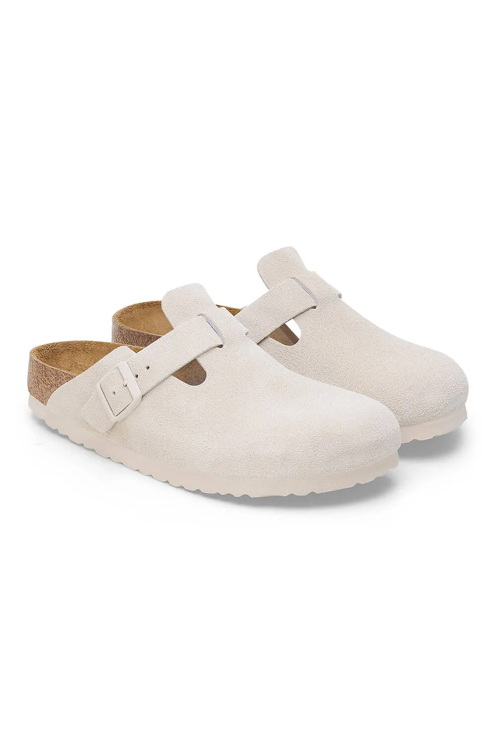 Birkenstock Boston Soft Footbed Clogs for Women in Antique White | 1027693