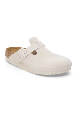Birkenstock Boston Soft Footbed Clogs for Women in Antique White | 1027693
