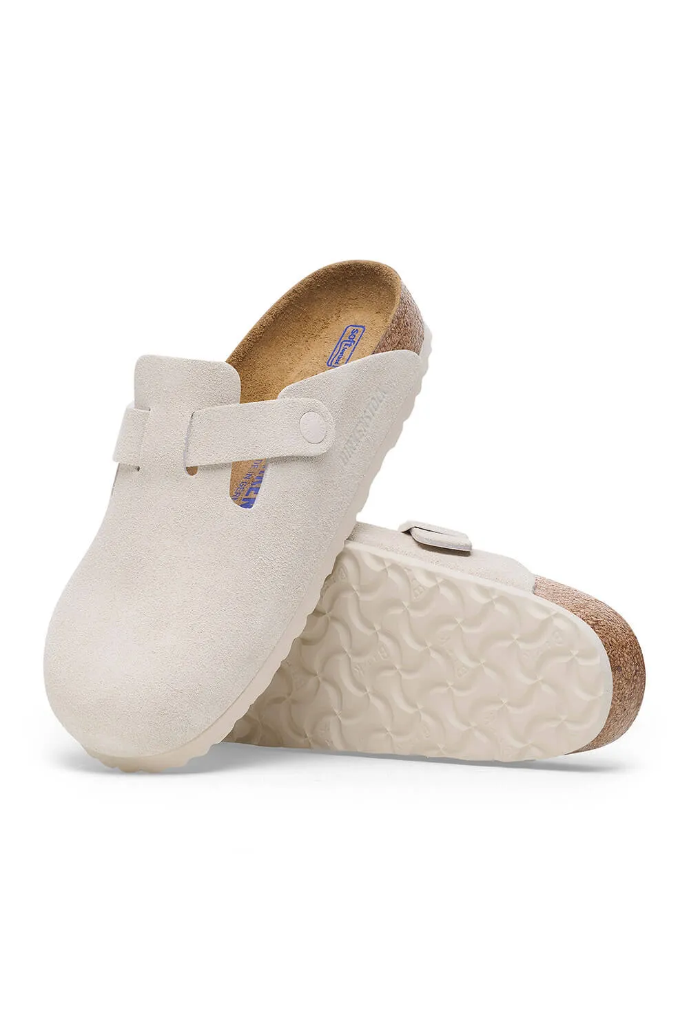 Birkenstock Boston Soft Footbed Clogs for Women in Antique White | 1027693