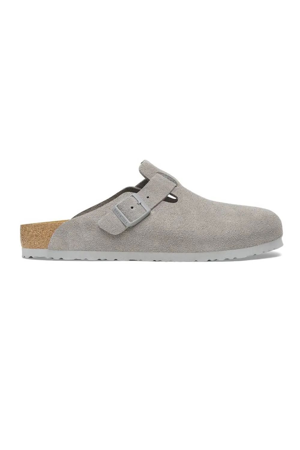 Birkenstock Boston Suede Clogs for Women in Stone Coin | 1027751