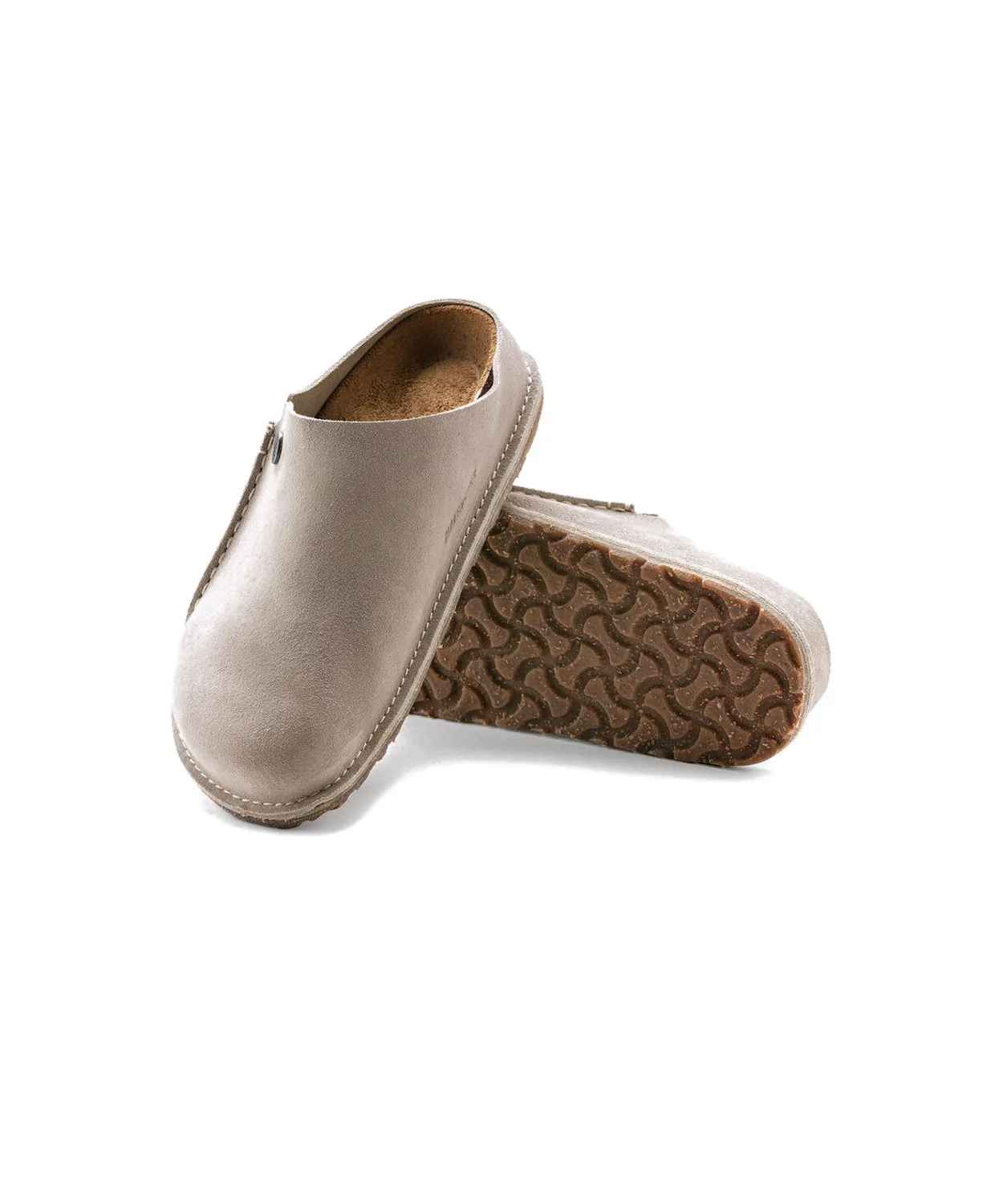 Birkenstock Zermatt Premium Suede Leather Stone Coin Clogs