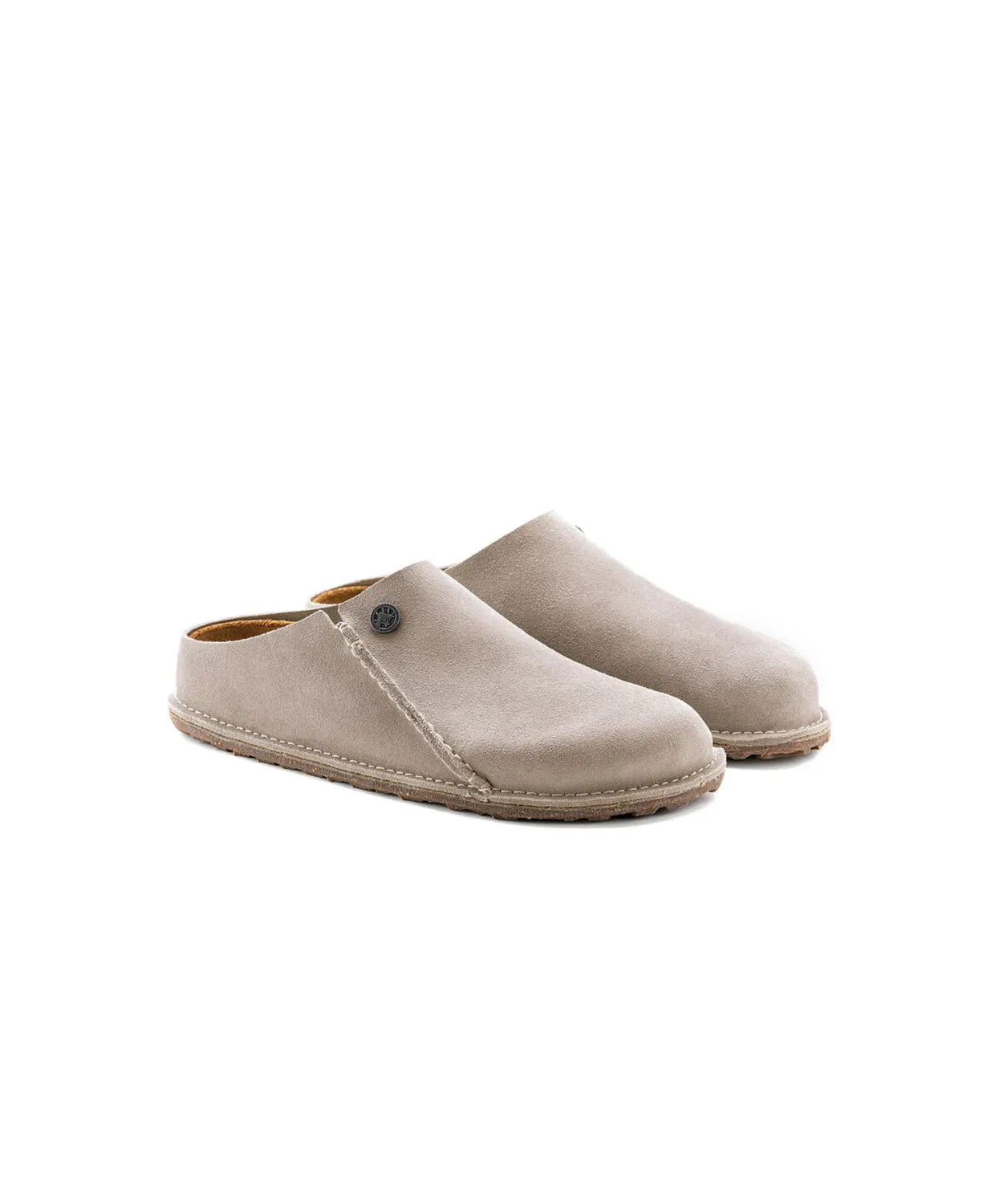 Birkenstock Zermatt Premium Suede Leather Stone Coin Clogs