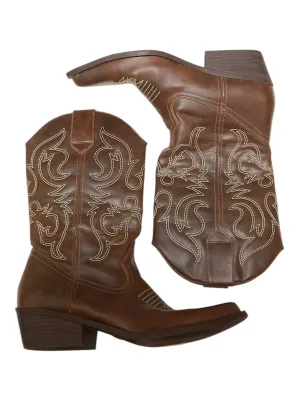 Boots Western By Clothes Mentor In Brown, Size: 7.5