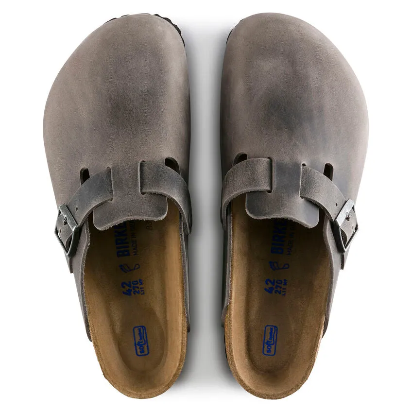 Boston Soft - Iron Oiled Leather||Boston assise plantaire souple - Cuir huilé fonte