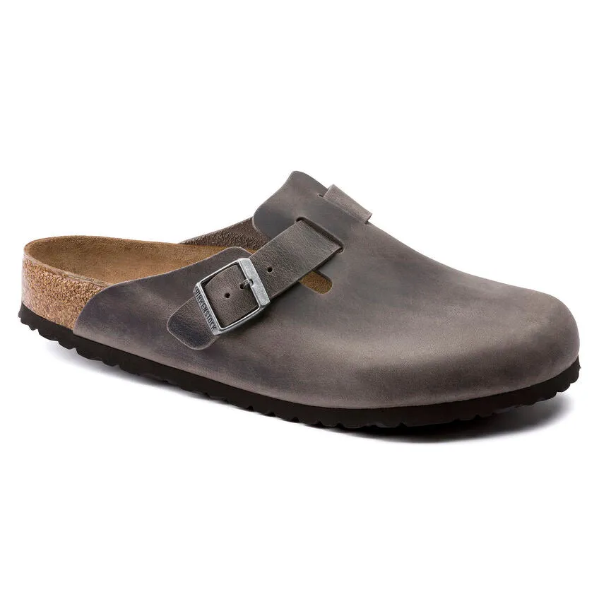 Boston Soft - Iron Oiled Leather||Boston assise plantaire souple - Cuir huilé fonte
