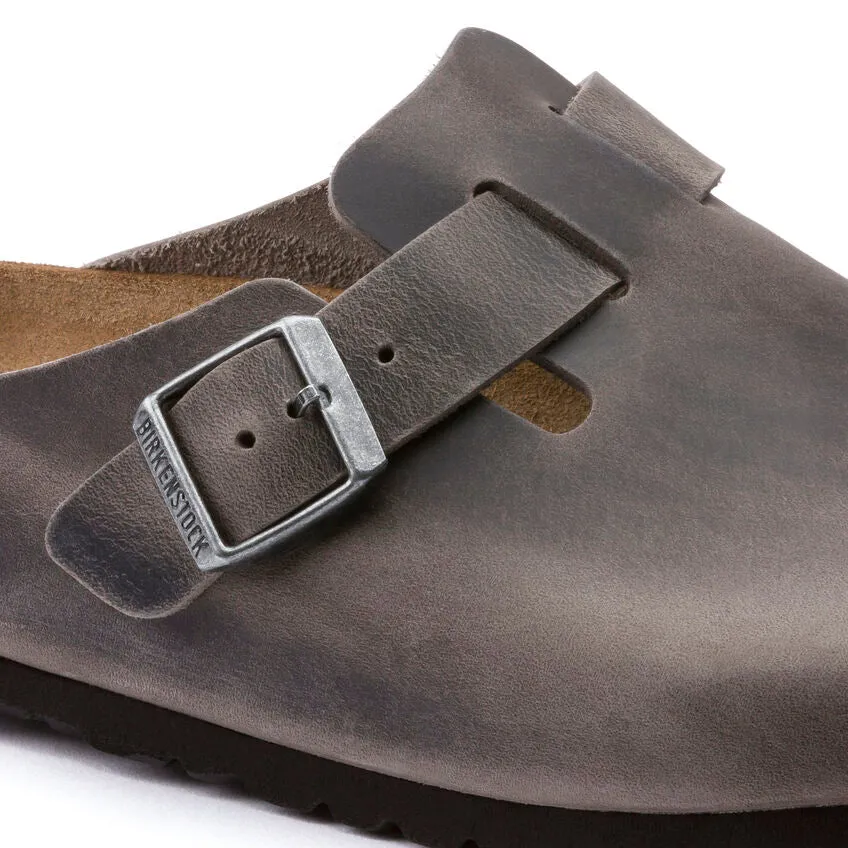 Boston Soft - Iron Oiled Leather||Boston assise plantaire souple - Cuir huilé fonte
