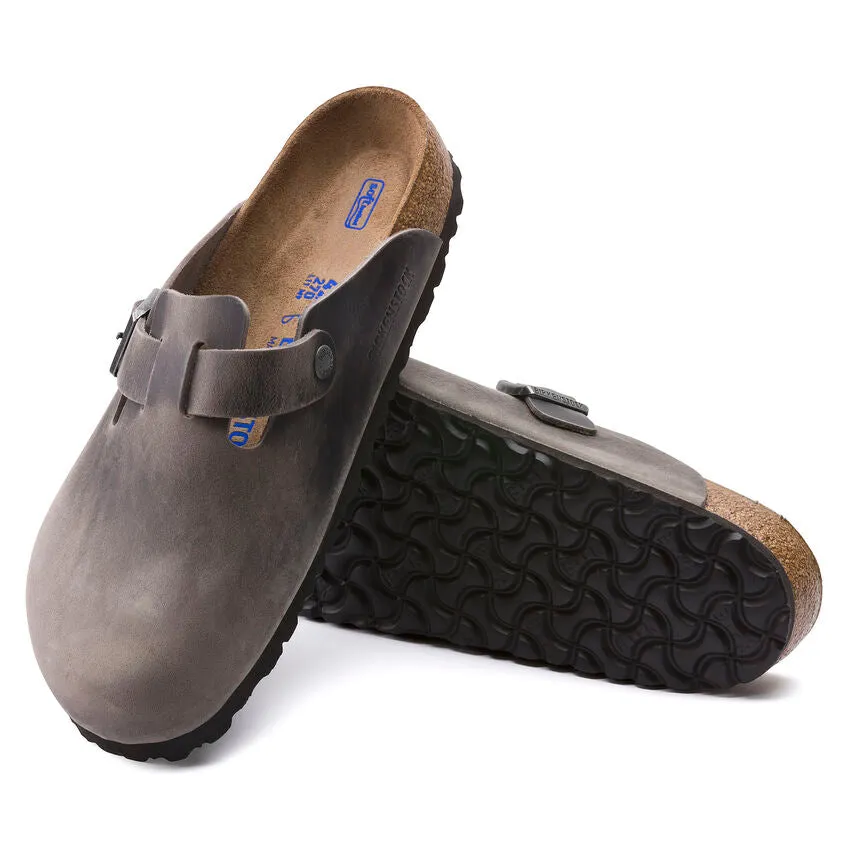 Boston Soft - Iron Oiled Leather||Boston assise plantaire souple - Cuir huilé fonte