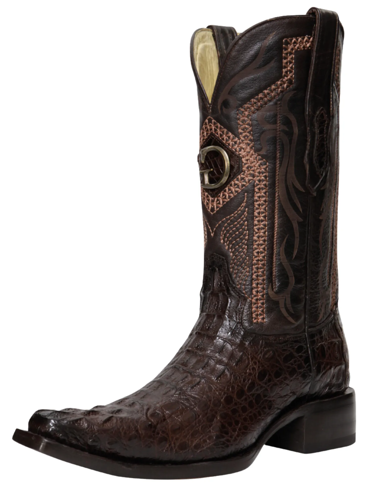 Botas Vaqueras Exoticas de Caiman Nuca Original para Hombre 'El General' - ID: 45082
