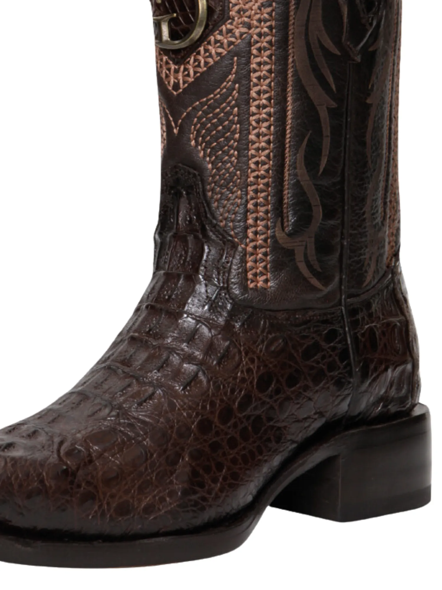 Botas Vaqueras Exoticas de Caiman Nuca Original para Hombre 'El General' - ID: 45082