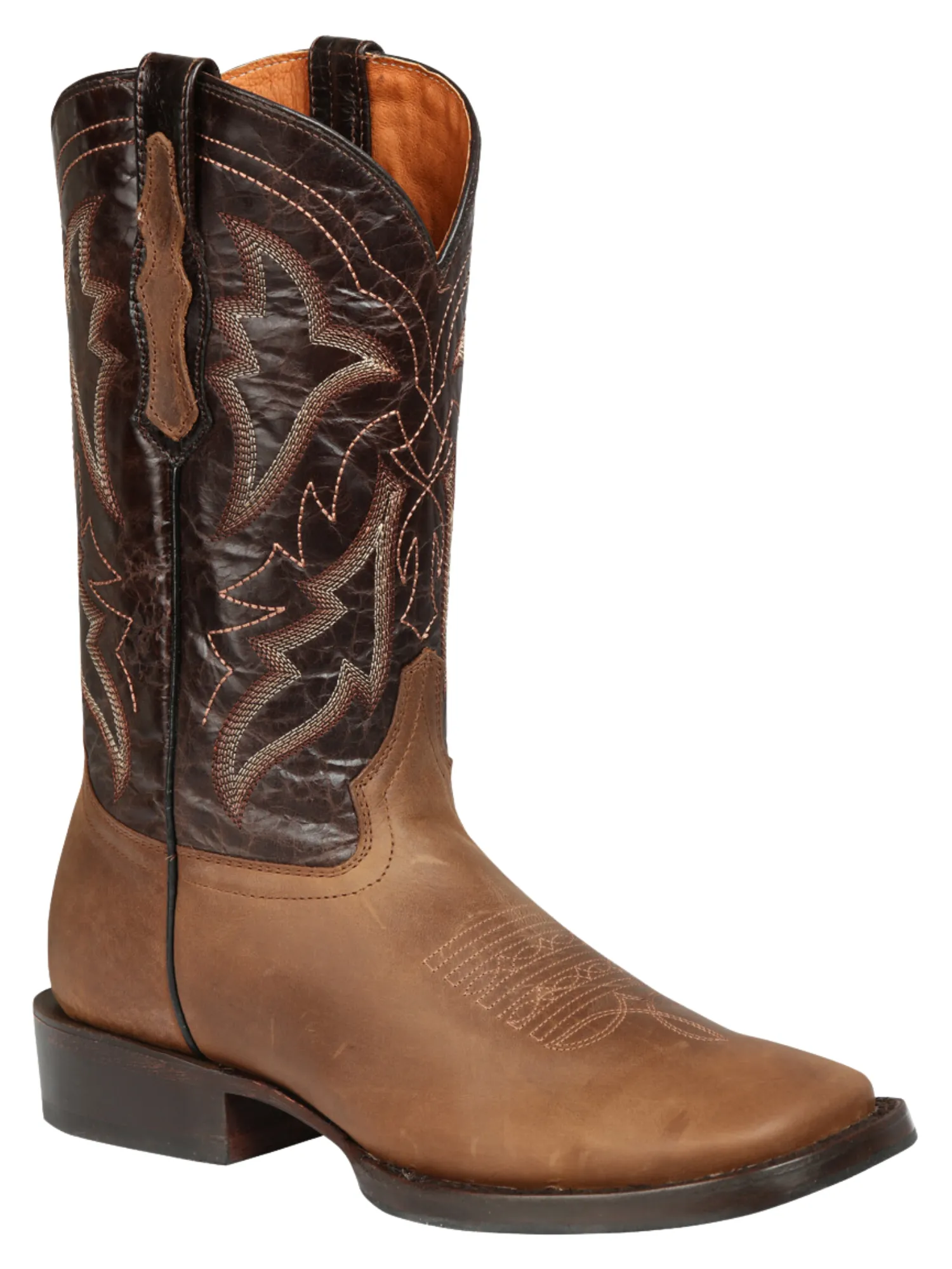 Botas Vaqueras Rodeo Clasicas de Piel Genuina para Hombre 'El General' - ID: 44859