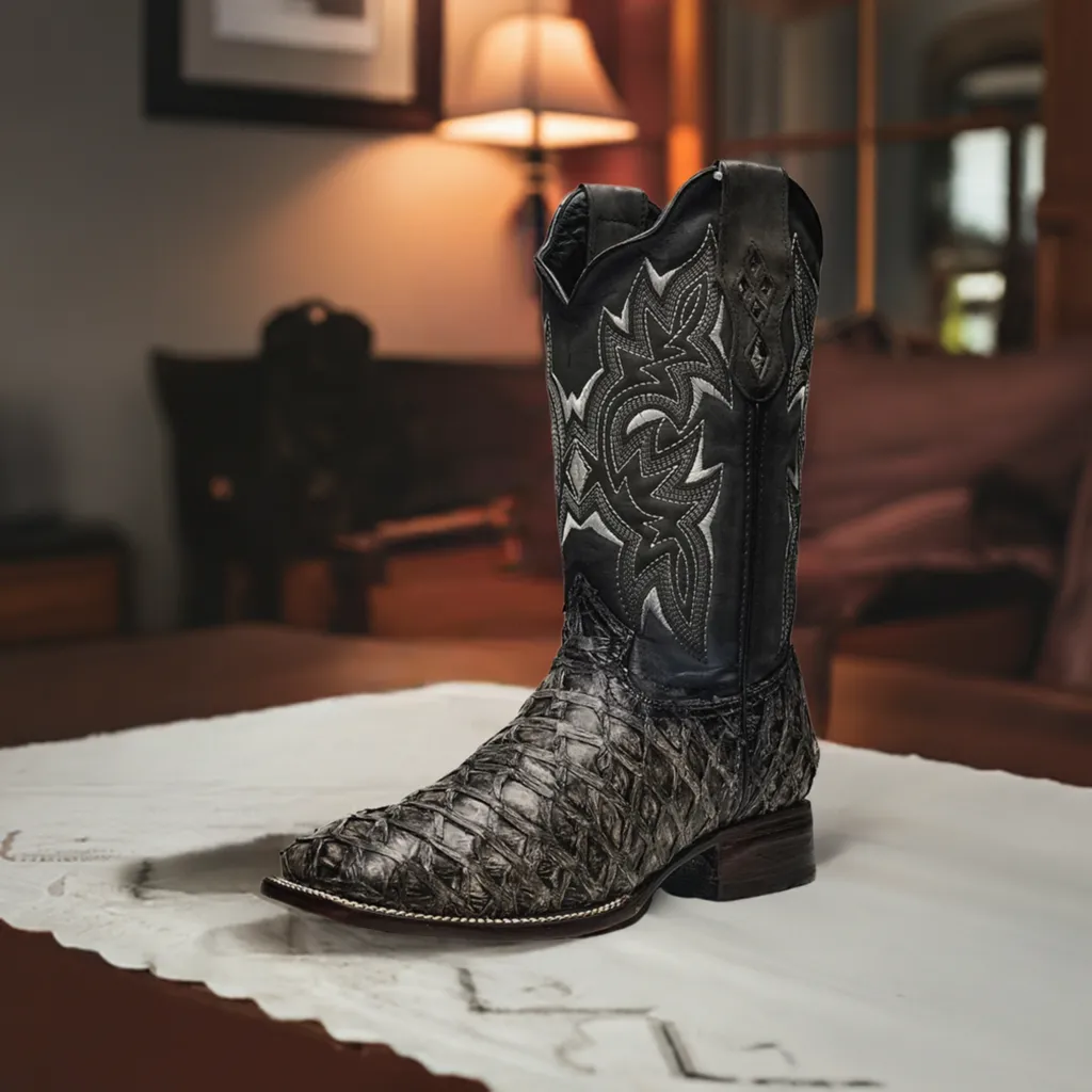 Botas Vaqueras Rodeo Exoticas de Pirarucu Fish Original para Hombre 'Rodeo Cartie' - ID: 761RU