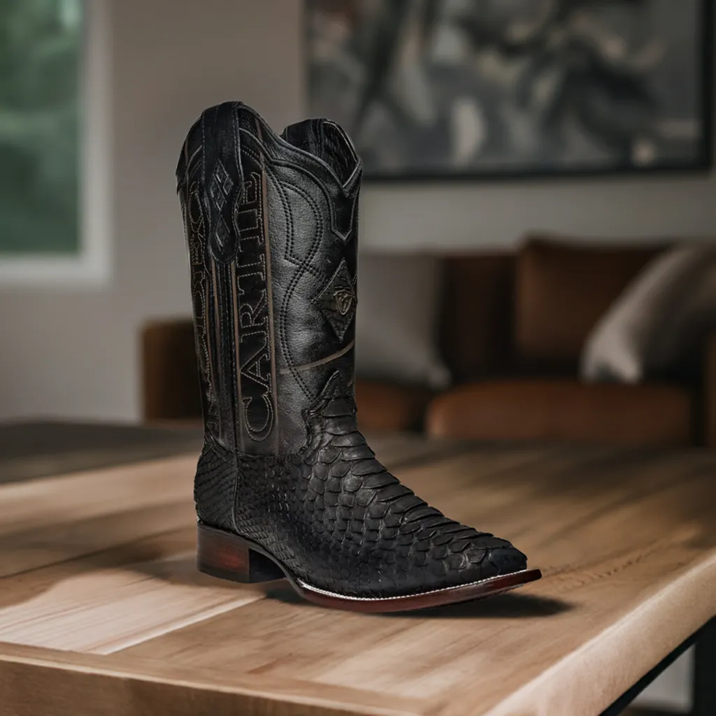 Botas Vaqueras Rodeo Exoticas de Python Original para Hombre 'Rodeo Cartie' - ID: RC-PYT-BM