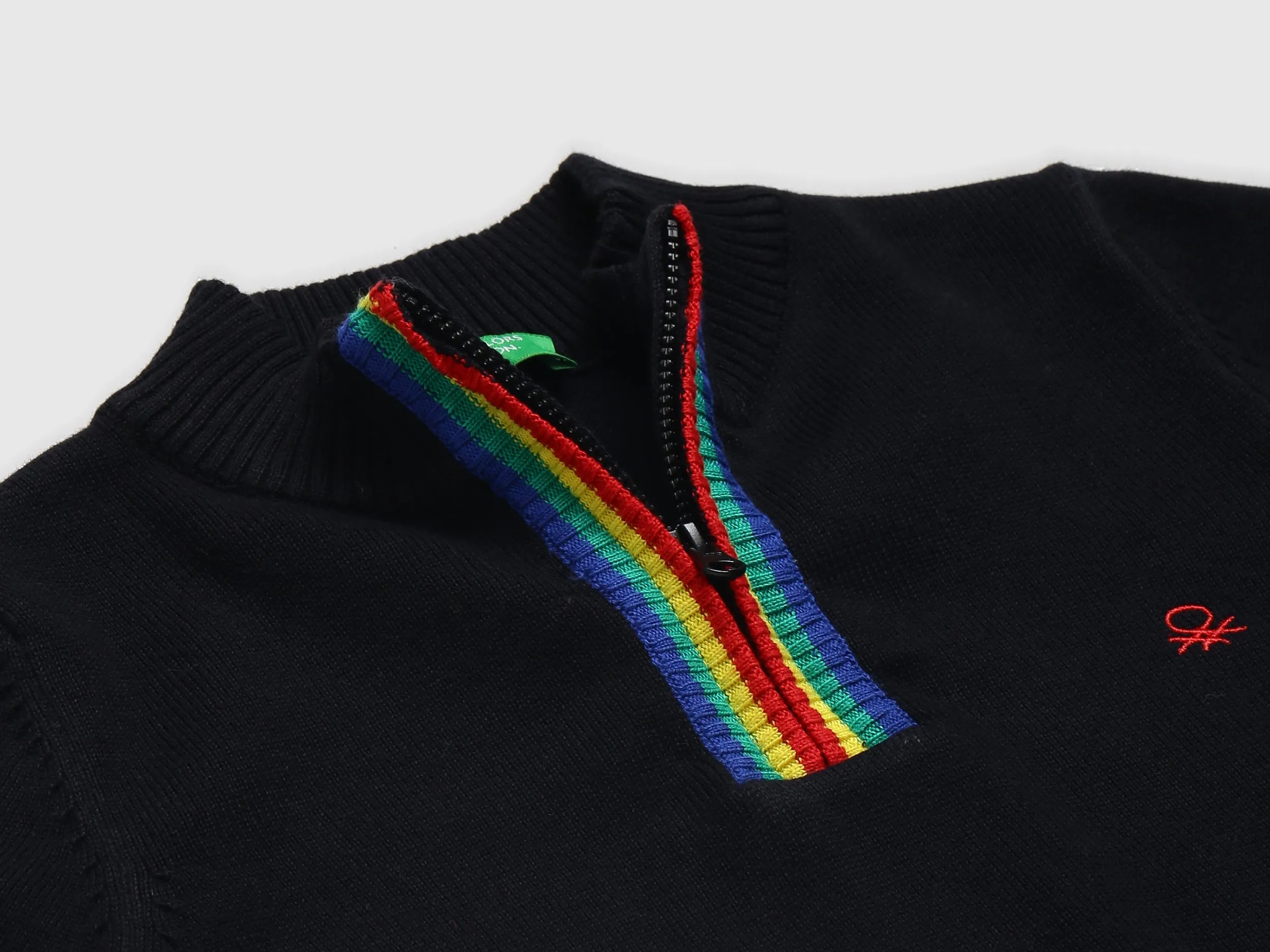 Boys Navy Blue Solid Regular Sweater