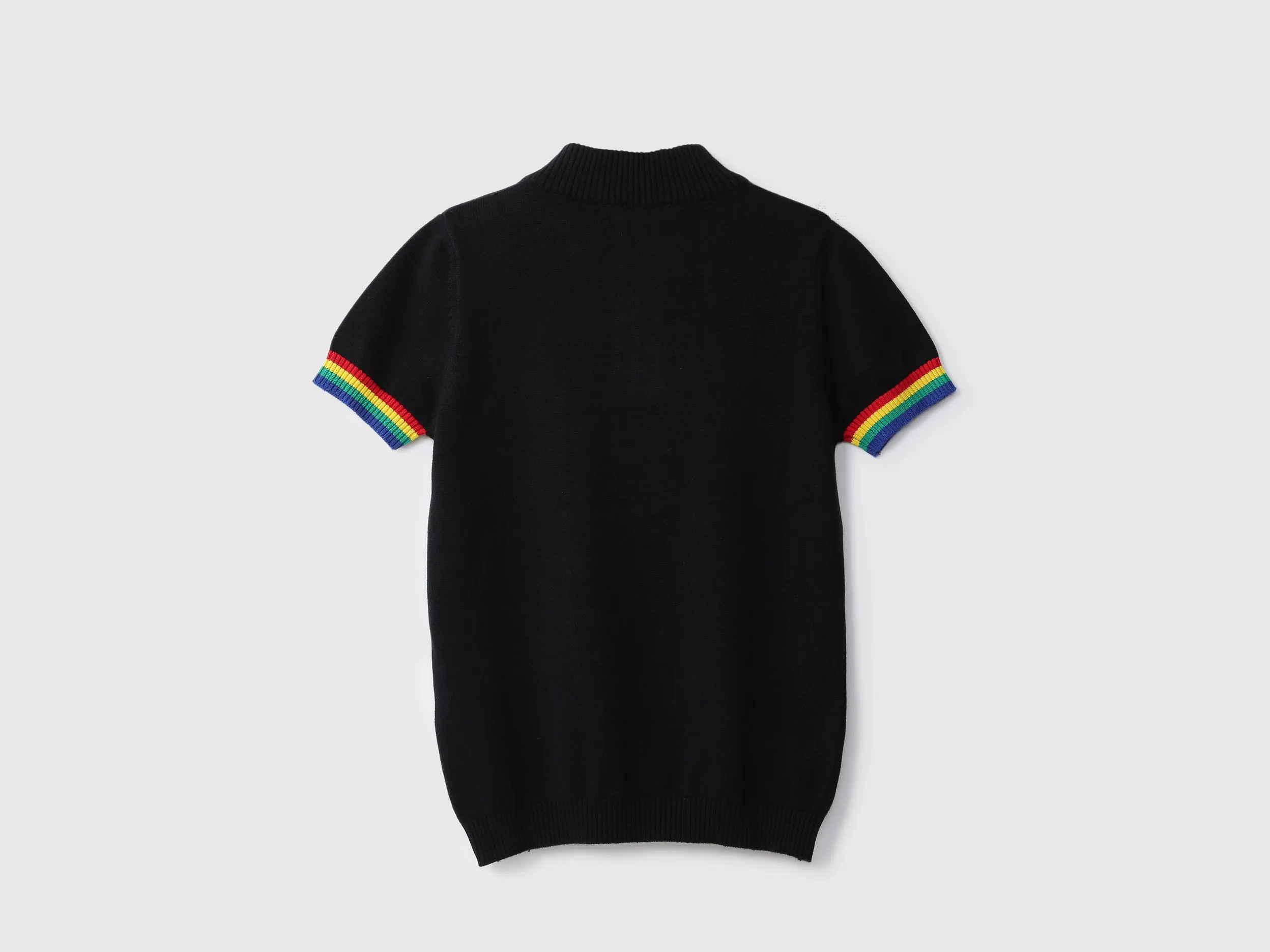 Boys Navy Blue Solid Regular Sweater