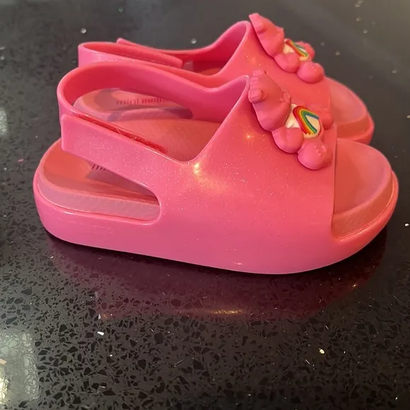 Brand new size 6 mini Melissa carebear sandals