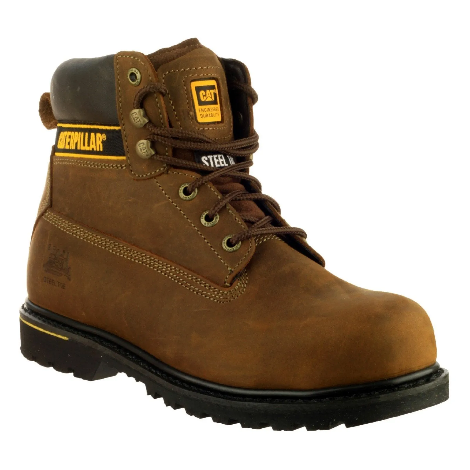 Caterpillar NEW Holton S3 Wide-Fit Safety Boots | Steel Toe Cap