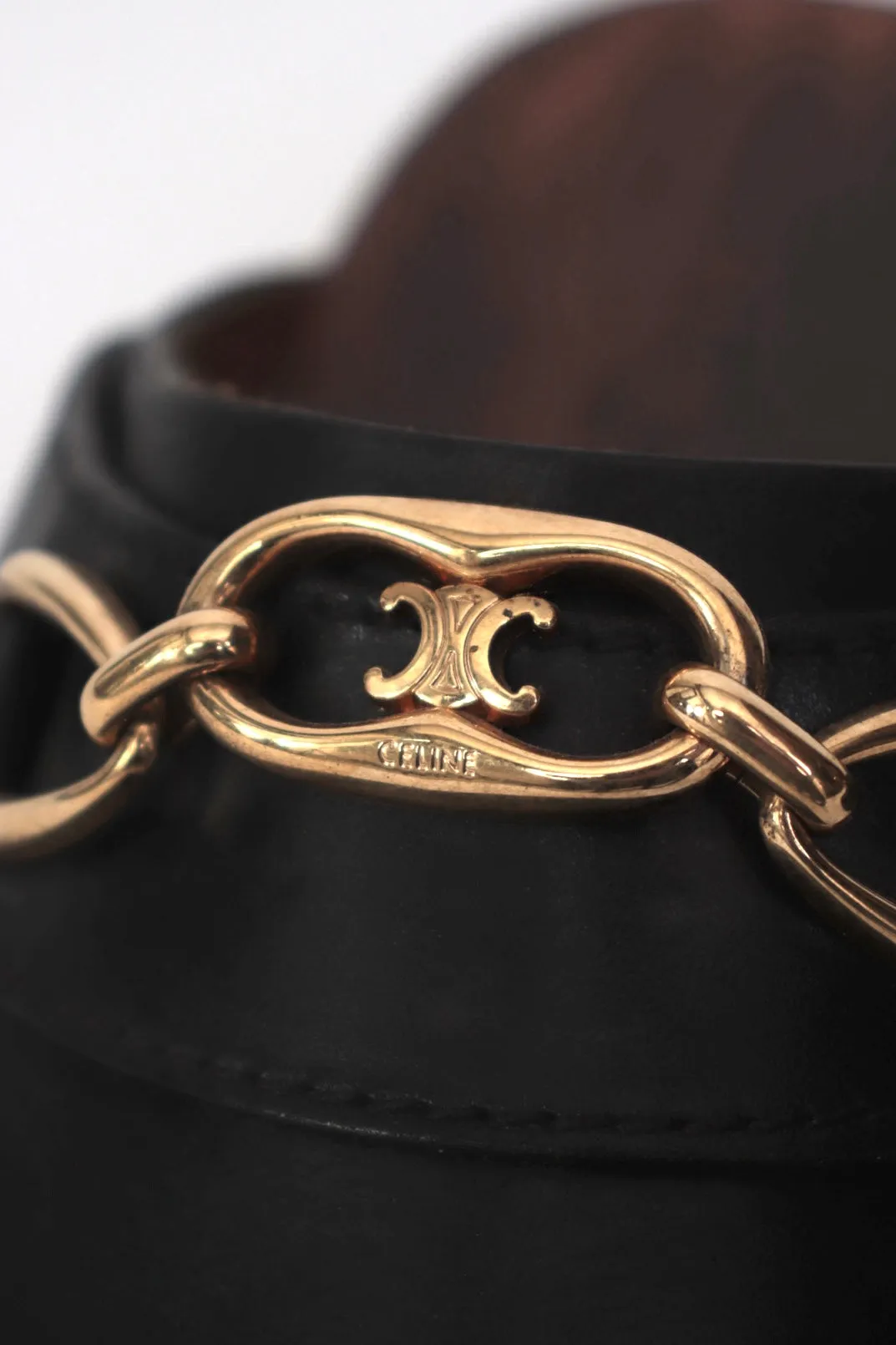 Celine Leather Horse-Bit Clogs