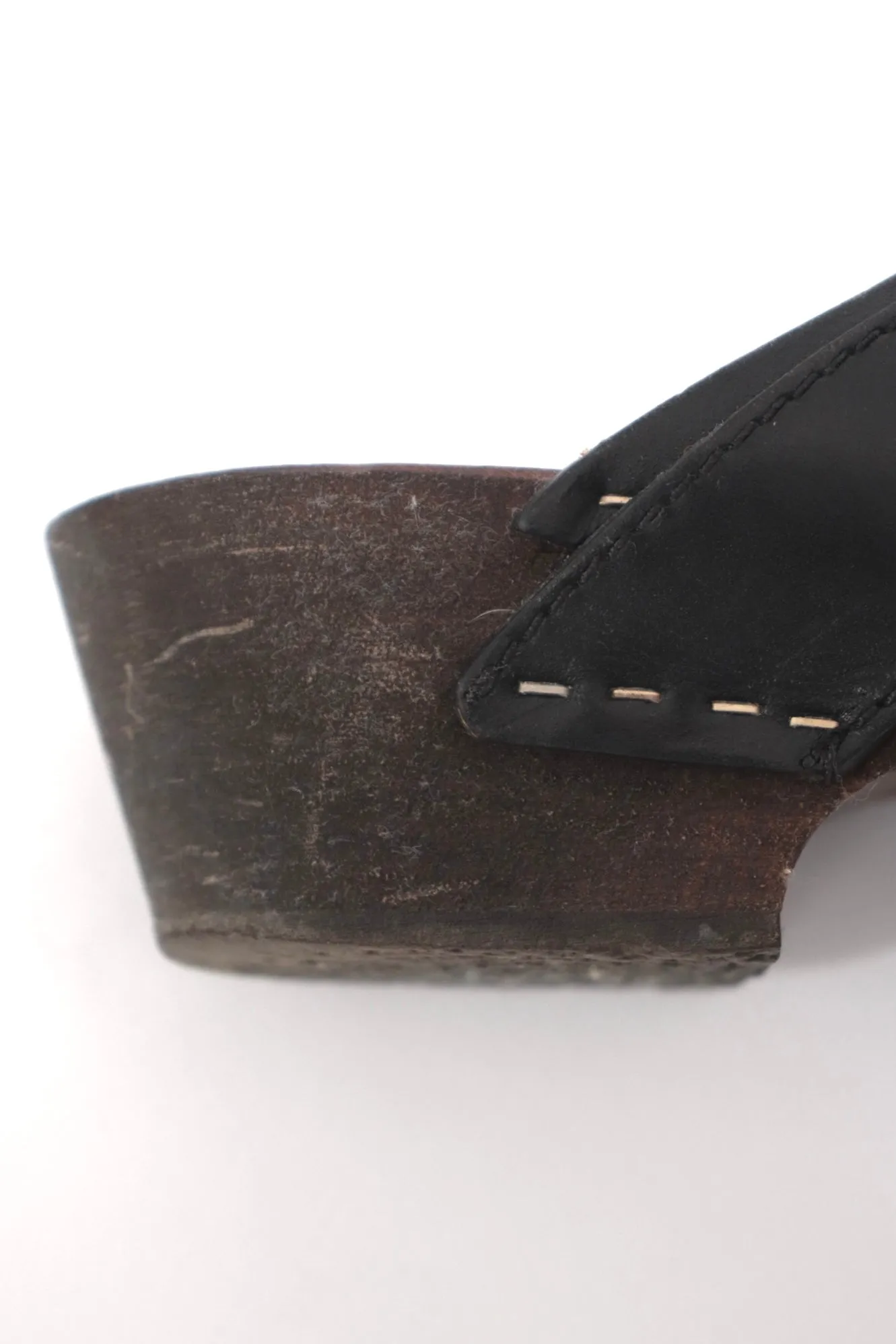 Celine Leather Horse-Bit Clogs