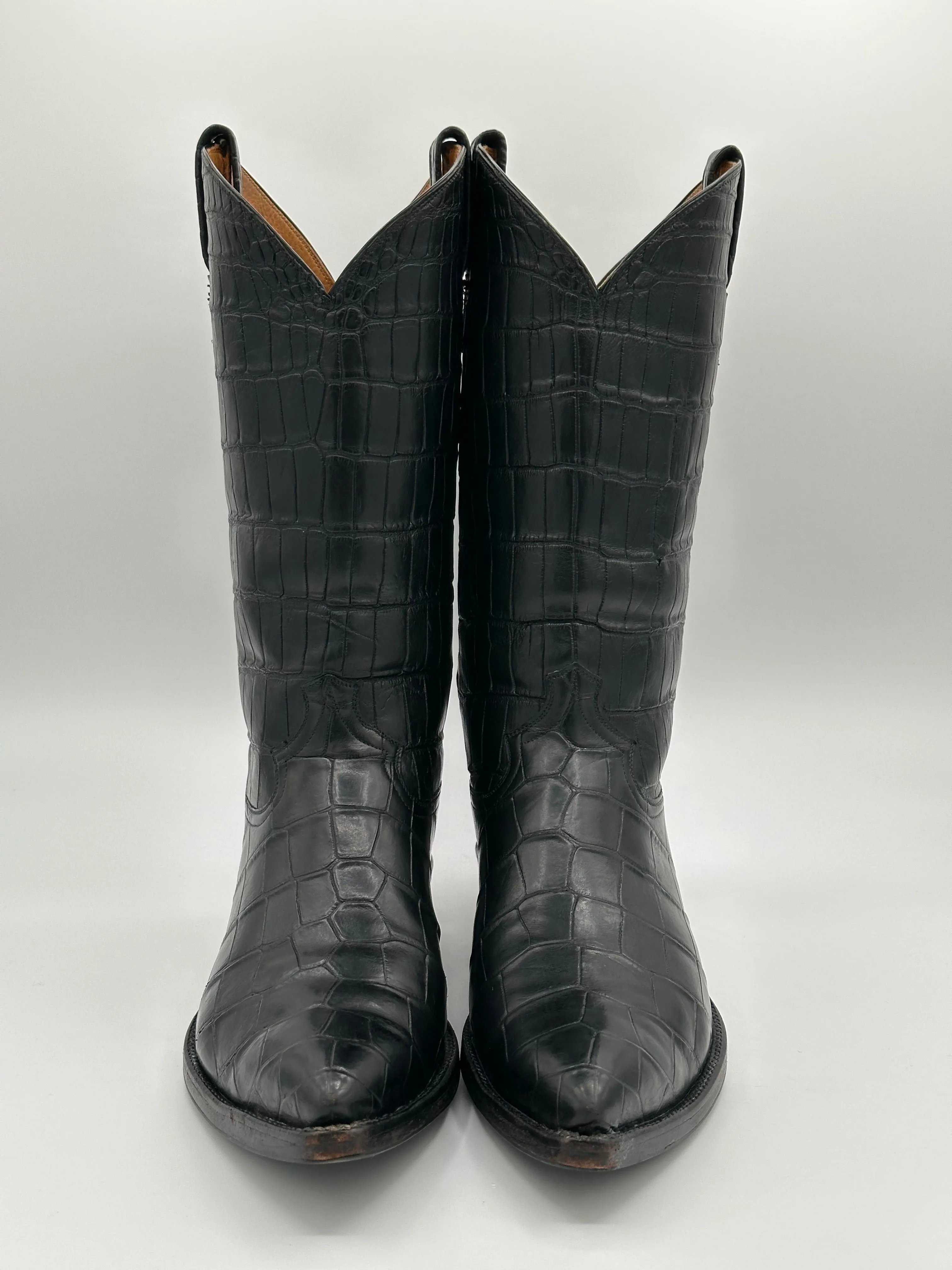 Champion Attitude Full Nile Crocodile Boots size 10.5 D